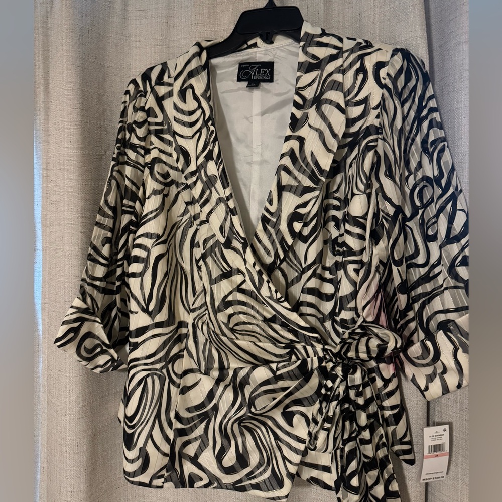 Alex Evenings Monochrome Patterned Dress